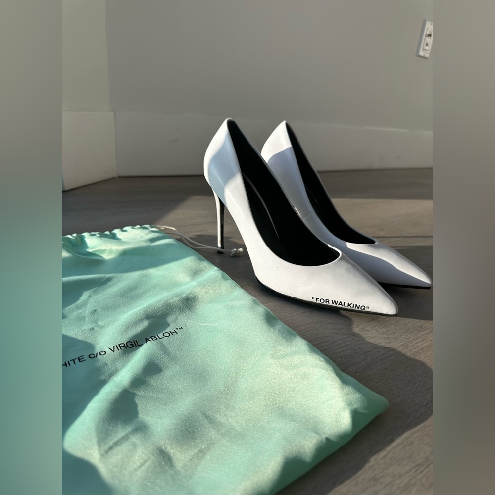 Off-White c/o Virgil Abloh “For Walking” White Heels